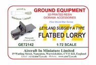  AIM - Ground Equipment  1/72 Leyland Subsidy A type flatbed lorry - circa 1916 - 3d-printed GE72142