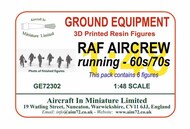 RAF aircrew - running - 60s/70s - set of six 1:72 3D printed resin figures #GE72302