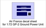 Air France decal sheet for 1:72 Auto Diesel GP-2 Ground Power Unit.  http://www.aim72.co.uk/page117.htm #GED72021B
