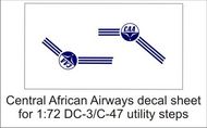 Central African Airways decal sheet-1:72 Douglas DC-3 utility steps #GED72041D