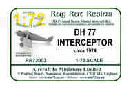 DH 77 Interceptor, circa 1929. #RR72003