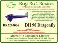  AIM - Rug Rat Resins  1/72 de Havilland DH-90 Dragonfly RR7205006