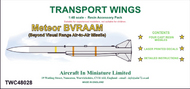  AIM - Transport Wings  1/48 Meteor BVRAAM (Beyond Visual Range Air-to-Air Missile) - supplied as a pack of four TWC48028