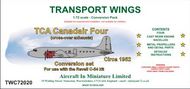  AIM - Transport Wings  1/72 TCA Canadair Four & North Star engines (cross-over exhausts) conversion pack TWC72020