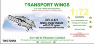  AIM - Transport Wings  1/72 Delilah Israeli Cruise missiles and F-16 pylons TWC72050