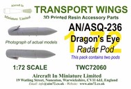 AN/ASQ-236 Dragon's Eye Radar pod-two pod pack of 3D printed parts #TWC72060