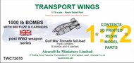  AIM - Transport Wings  1/72 Gulf War Tornado - Full load set.8x 1000lb, 4x Bomb carrier. TWC72070