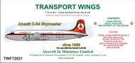  AIM - Transport Wings  1/72 Ansett C-54 Skymaster (circa 1966) decal set TWL72021