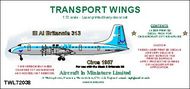  AIM - Transport Wings  1/72 El Al Britannia 313 (circa 1957) decal set TWL72038
