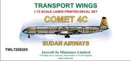 de Havilland Comet 4C decal set v Sudan Airways. http://www.aim72.co.uk/page90.html #TWL7208205