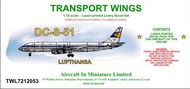  AIM - Transport Wings  1/72 Douglas DC-8-51 decal set v Lufthansa. http://www.aim72.co.uk/page109.html TWL7212053