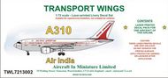 Airbus A310 decal set - Air India.v  http://www.aim72.co.uk/page112.html #TWL7213002
