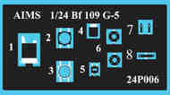  Aims  1/24 Messerschmitt Bf-109G-5 detail set [Bf-109G-5/G-6] - Pre-Order Item AIMS24P006