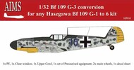  Aims  1/32 Messerschmitt Bf.109G-3 conversion AIMS32P013