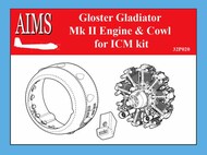  Aims  1/32 Gloster Gladiator Mk.II engine and cowl set AIMS32P020