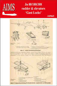 Junkers Ju.88 / Ju.188 / Ju.388 rudder and elevators Gust Locks AIMS32P065