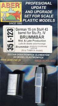  Aber Accessories  1/35 BRUMMBAR 15CM METAL GUN BARREL ABR35L123