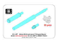 90mm M36 tank barrel T-shaped Muzzle Brake with mantlet cover for U.S. M47 and M48A1 Patton #ABR35L287