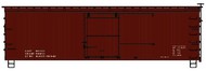  Accurail  HO Data Only 1940s Lettering 36' Dbl Sheath Wood Boxcar w/Steel Roof, Wood Ends ACU1797