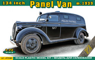  Ace Plastic Models  1/72 134-inch Model 1939 Police Patrol Panel Van (New Tool) - Pre-Order Item AMO72589