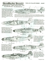  Aeromaster Products  1/48 Bf.109G/K (Italian) AES48007