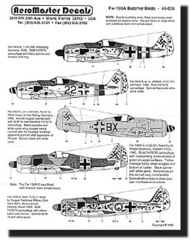  Aeromaster Products  1/48 Fw.190A Butcher Birds AES48006