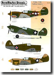  Aeromaster Products  1/48 Collection - P-40 Curtiss Aces Pt.II AES48325