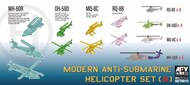 Modern Anti-Submarine Helicopter Set B: MH-60R, OH-58D, MQ-8C, RQ-8B (22) #AFV70010