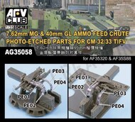  AFV Club  1/35 7.62mm MG & 40mm GL Ammo Feed Chute PE Parts for CM-32/33 TIFV AFVAG35058