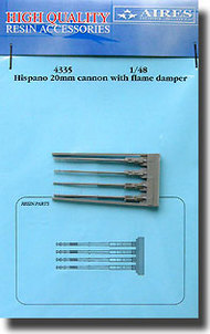  Aires  1/48 Hispano 20mm Cannons w/ Flame Damper AHM4335