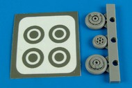  Aires  1/72 F9F Wheels & Paint Masks For HBO AHM7291