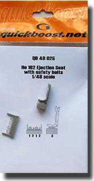  Quickboost (by Aires)  1/48 He.162 Ejection Seat with Safty Belt QUB48025