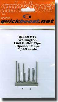  Quickboost (by Aires)  1/48 Wellington Fuel Outlet Pipe Opened Flaps for Trumpeter Kit QUB48217