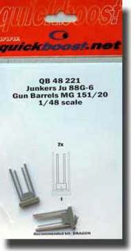  Quickboost (by Aires)  1/48 Junkers Ju.88G-6 Gun Barrels MG151/20 for DML QUB48221