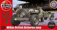 Willys British Airborne Jeep, Trailer & 75mm Howitzer M1 Gun D-Day #ARX2339