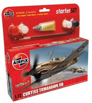  Airfix  1/72 Tomahawk IIB Fighter Small Starter Set w/paint & glue ARX55101