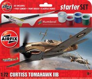  Airfix  1/72 Curtiss Tomahawk IIB RAF (P-40B) Starter Set includes Acrylic paints, brushes and poly cement ARX55101A
