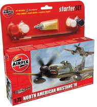  Airfix  1/72 P-51D Mustang Fighter Small Starter Set w/paint & glue ARX55107