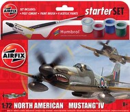  Airfix  1/72 North-American Mustang IV Starter/Gift Set includes Acrylic paints, brushes and poly cement [P-51D] ARX55107A