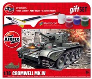  Airfix  1/76 Cromwell Cruiser tank Starter Set includes Acrylic paints, brushes and poly cement ARX55109A