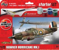  Airfix  1/72 Hawker Hurricane Mk.I (gift or starter set with paints, paint brush and poly cement) ARX55111A