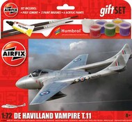  Airfix  1/72 de Havilland Vampire T.11 Starter Set includes Acrylic paints, brushes and poly cement ARX55204A