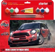  Airfix  1/32 Mini Countryman WRC Starter Set includes Acrylic paints, brushes and poly cement ARX55304A