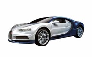  Airfix  NoScale Bugatti Chiron QUICK BUILD Blue (No glue or paint required) NEW TOOL ARXJ6044
