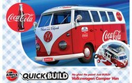  Airfix  NoScale VW Camper Van Coca-Cola QUICK BUILD Blue (No glue or paint required)NEW TOOL ARXJ6047