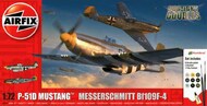  Airfix  1/72 North American P-51D Mustang & Messerschmitt Bf.109F-4 Dogfight Double (Due April 2024) - Pre-Order Item ARX50193