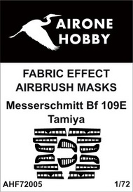  Airone Hobby  1/72 Messerschmitt Bf.109E-3/Bf.109E-4 fabric effect aileron and control surfaces airbrush masks AHF72005