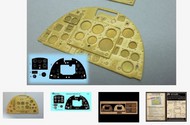 Airscale Model Aircraft Enhancements  1/24 Supermarine Spitfire Mk 1a Instrument Panel (Photo-Etch & Decal) for ARX* AIC2415