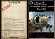  Airscale Model Aircraft Enhancements  1/24 Harrier GR-3 Instrument Panel (Photo-Etch & Decal)* AIC2431