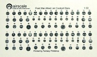  Airscale Model Aircraft Enhancements  1/32 Early Allied Jets Instrument Dials (Decal) AIC3201